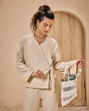 2-Piece Linen Set (Pants + Jacket)