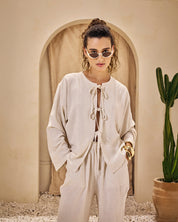 Pure Ketan top with wide sleeves