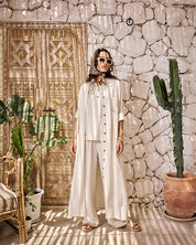Beige Washed Linen 3-Piece Set