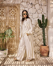 Beige Washed Linen 3-Piece Set