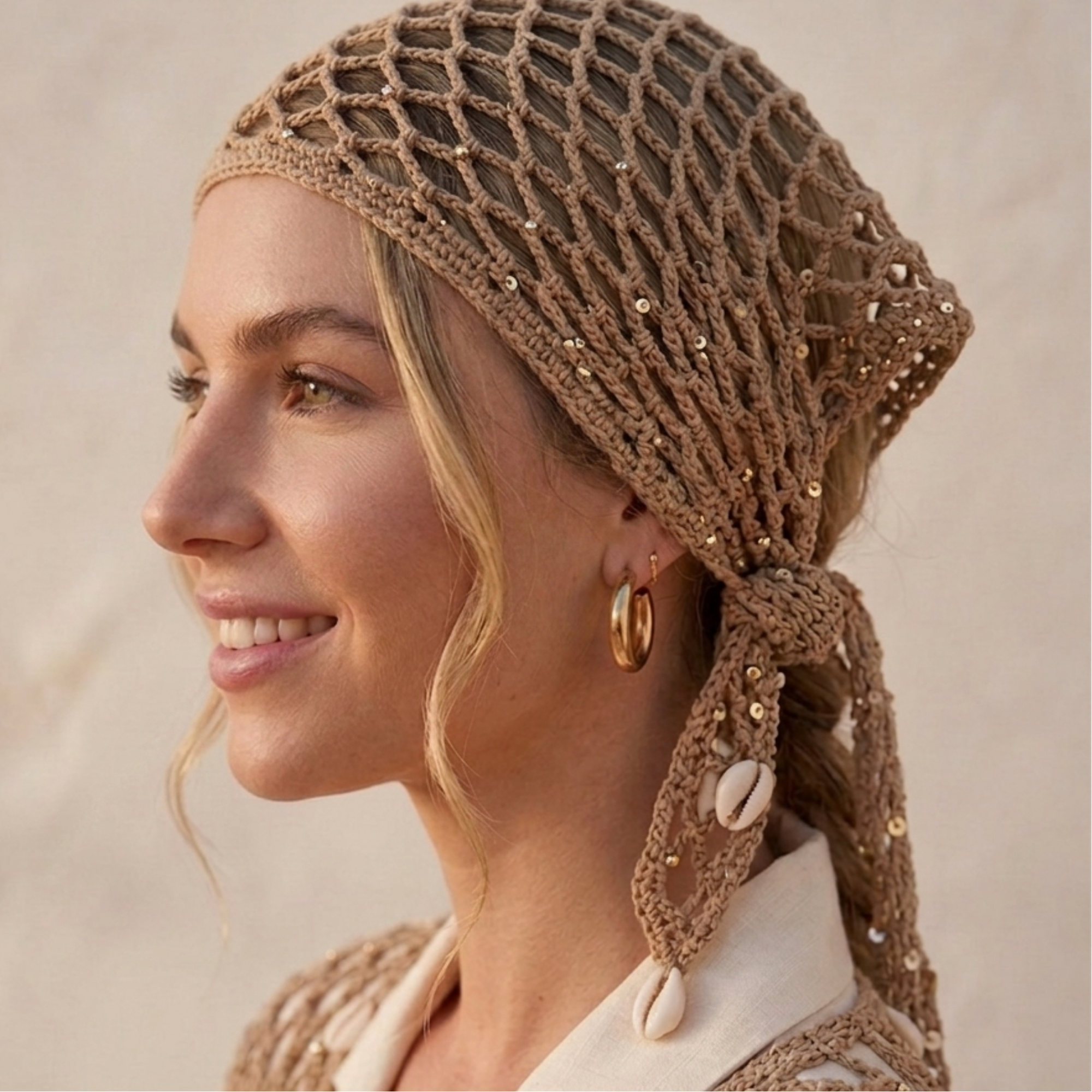 Handmade crochet multi use coverup