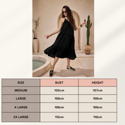 double voile cotton dress black