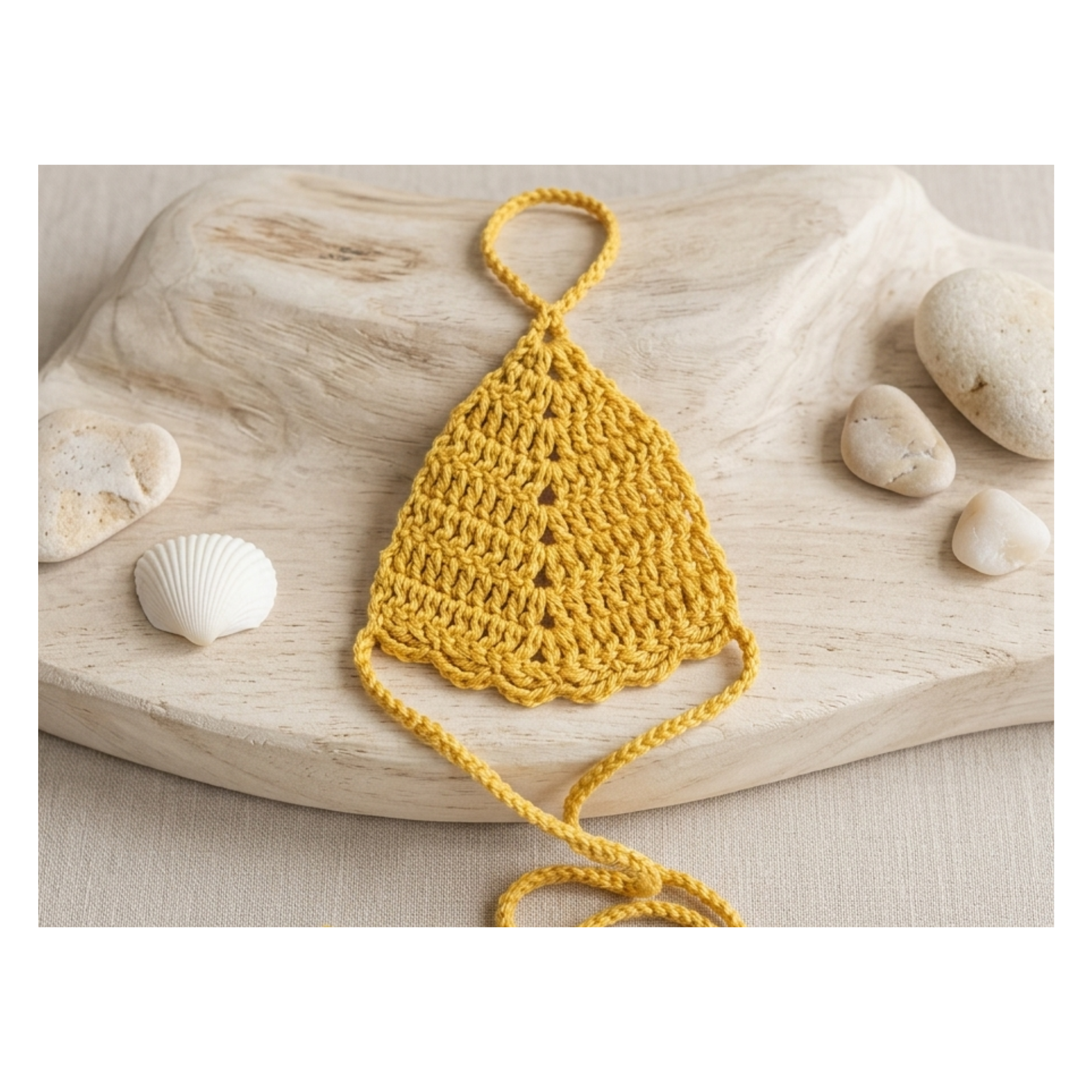 Handmade crochet top with sandals