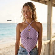 Handmade Crochet backless top Lilac