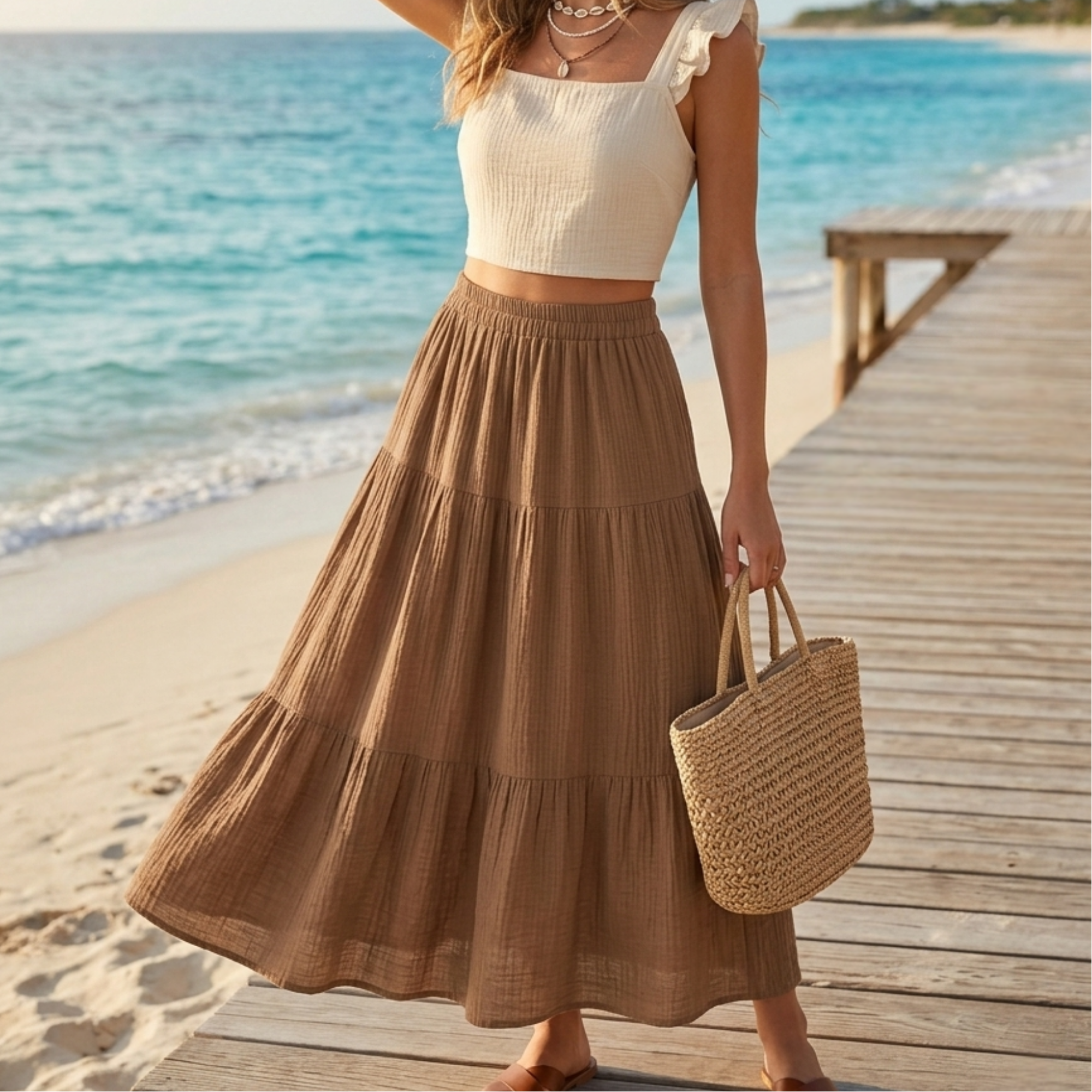Double Voile Cotton Skirt