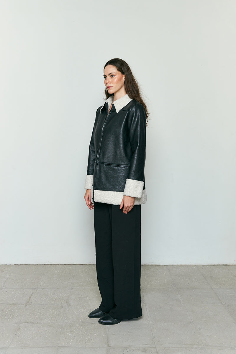 Faux leather jacket