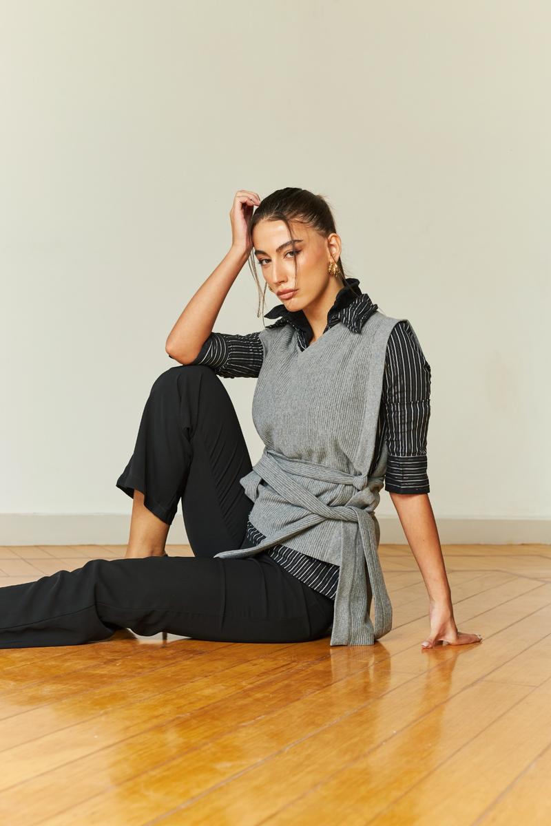 short Side tie overlay top