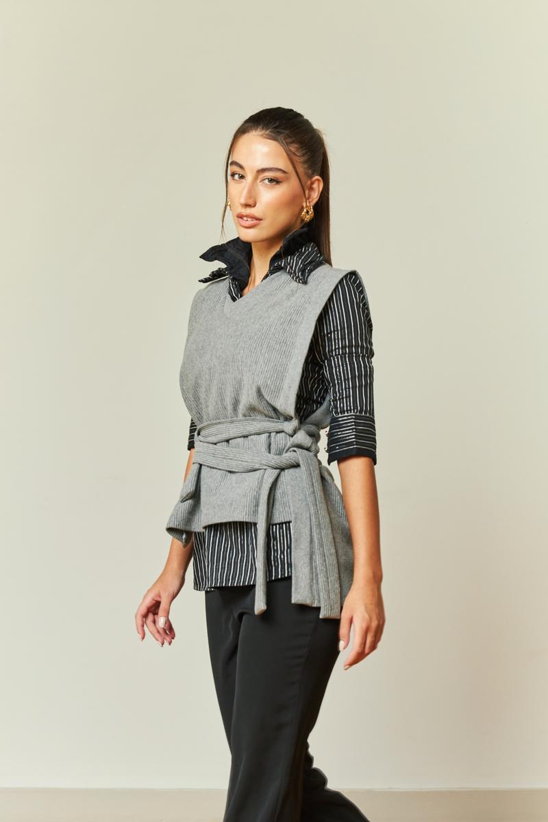 short Side tie overlay top