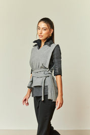 short Side tie overlay top