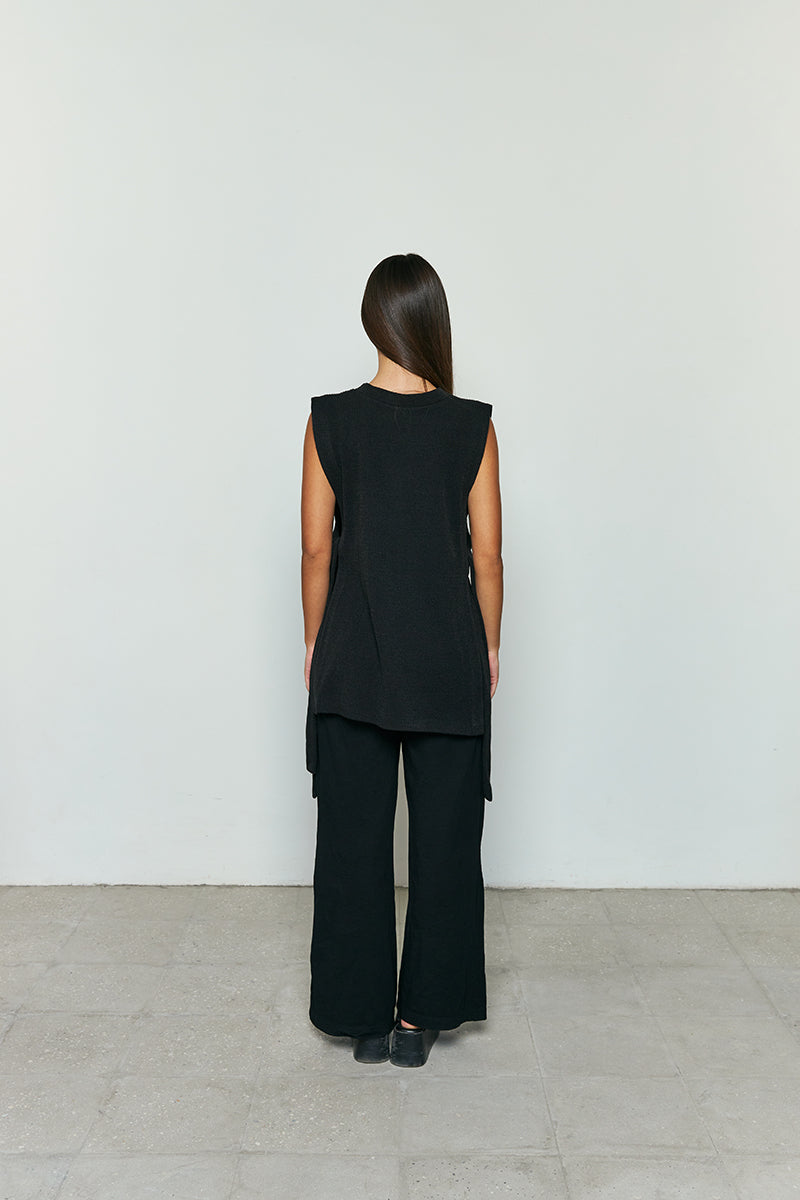 short Side tie overlay top