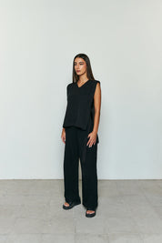 short Side tie overlay top