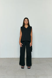 short Side tie overlay top